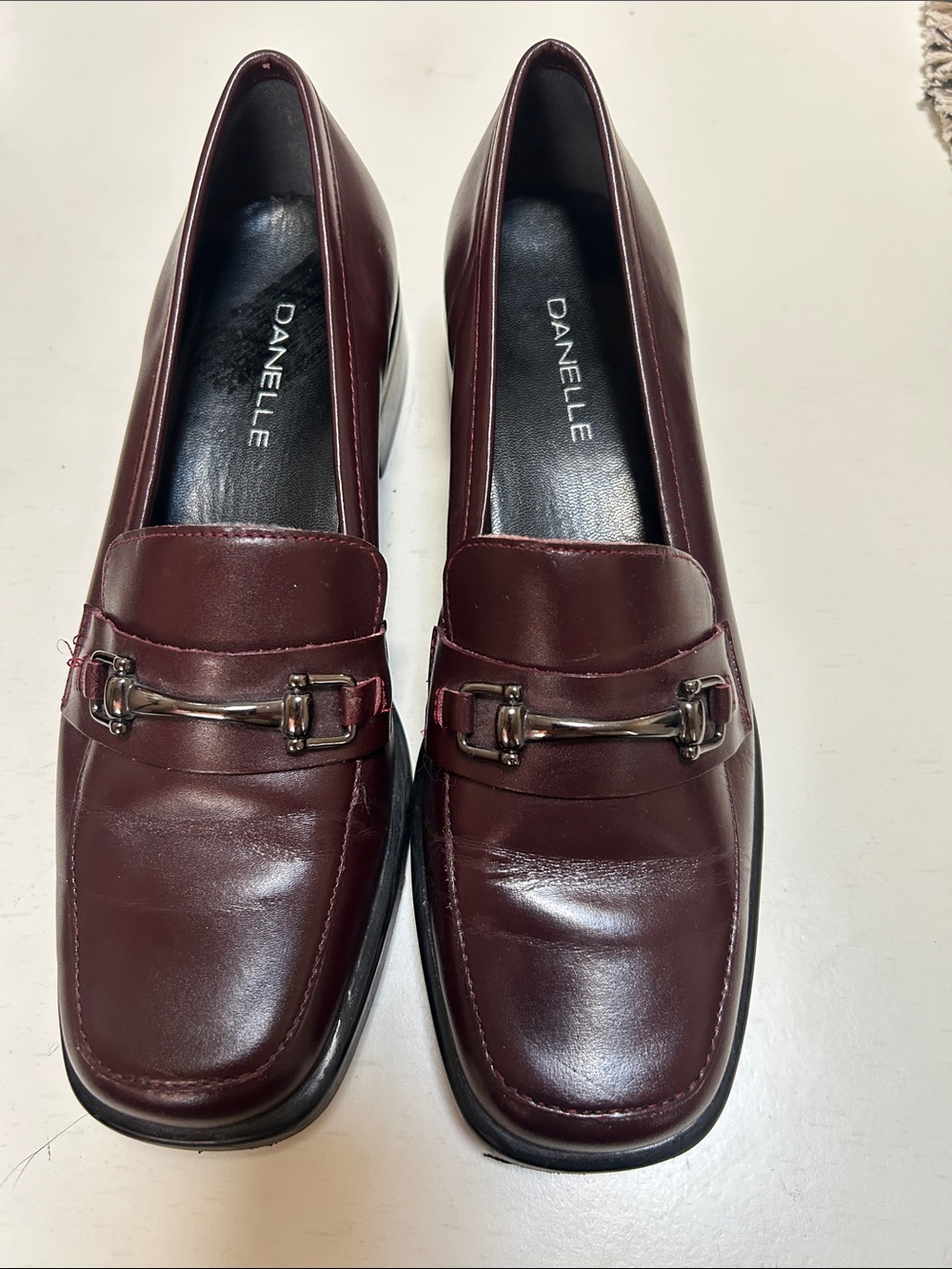 Dantelle Women's Burgundy Leather Bit Loafers